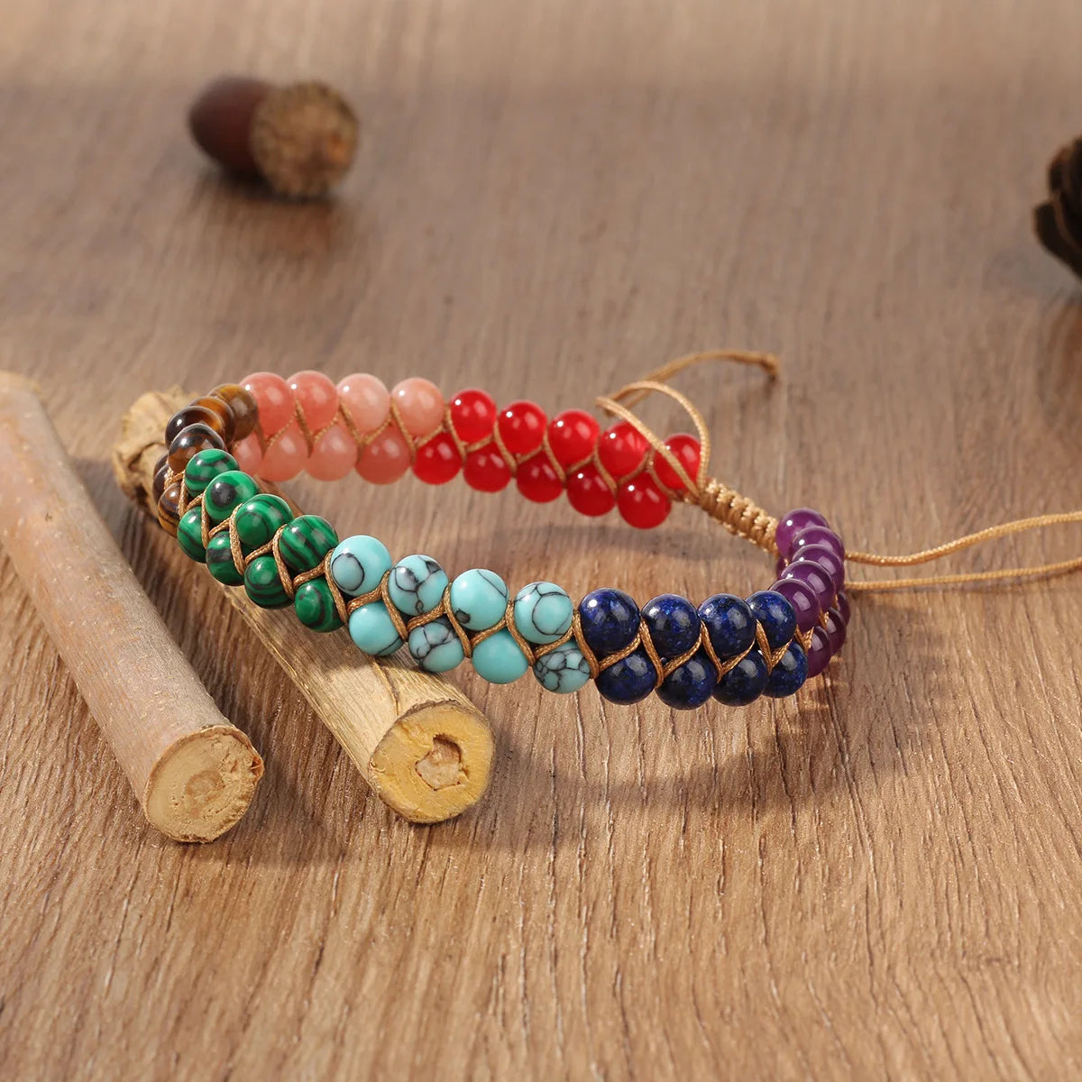 7 Chakra Beaded Ankle Bracelet