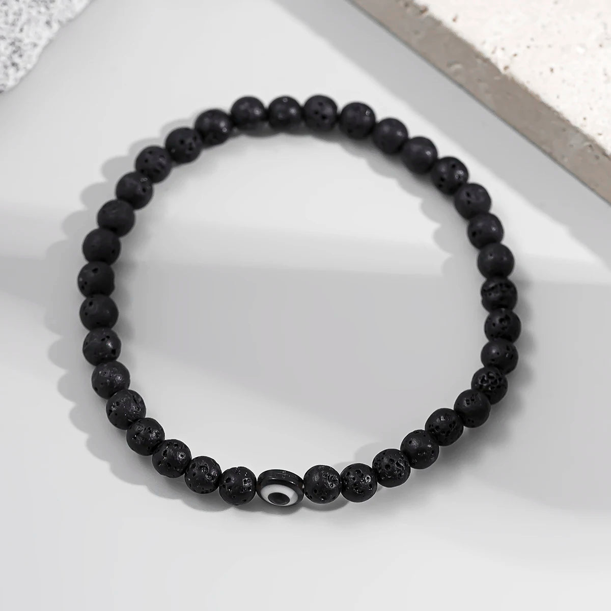 Bracelet de Cheville pour Homme en Perles Volcaniques