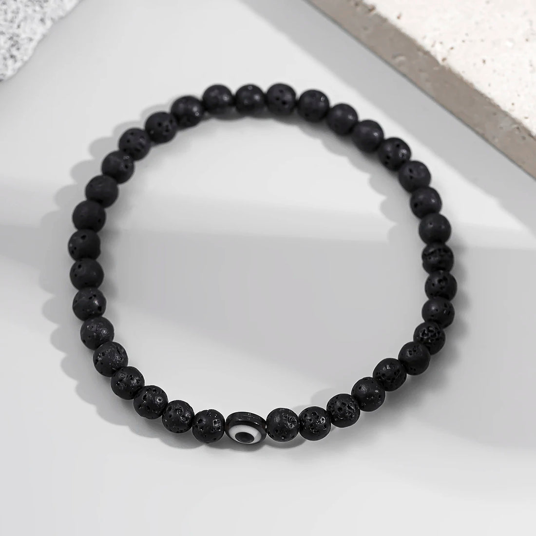 Bracelet de Cheville pour Homme en Perles Volcaniques