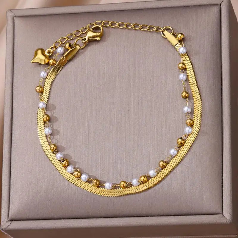 Chaîne de Cheville Dorée avec Croix et Pierres Zirconium