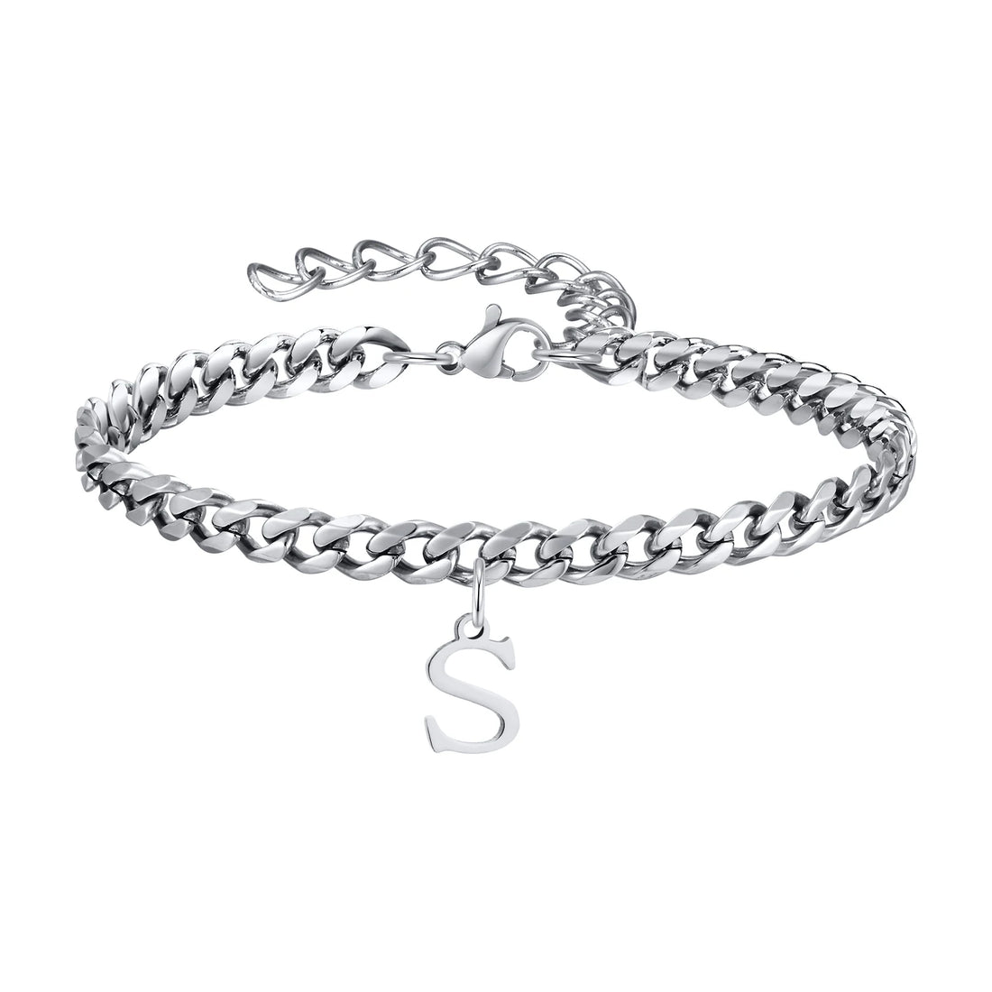 Chaîne de Cheville en Acier Pendentif Lettre