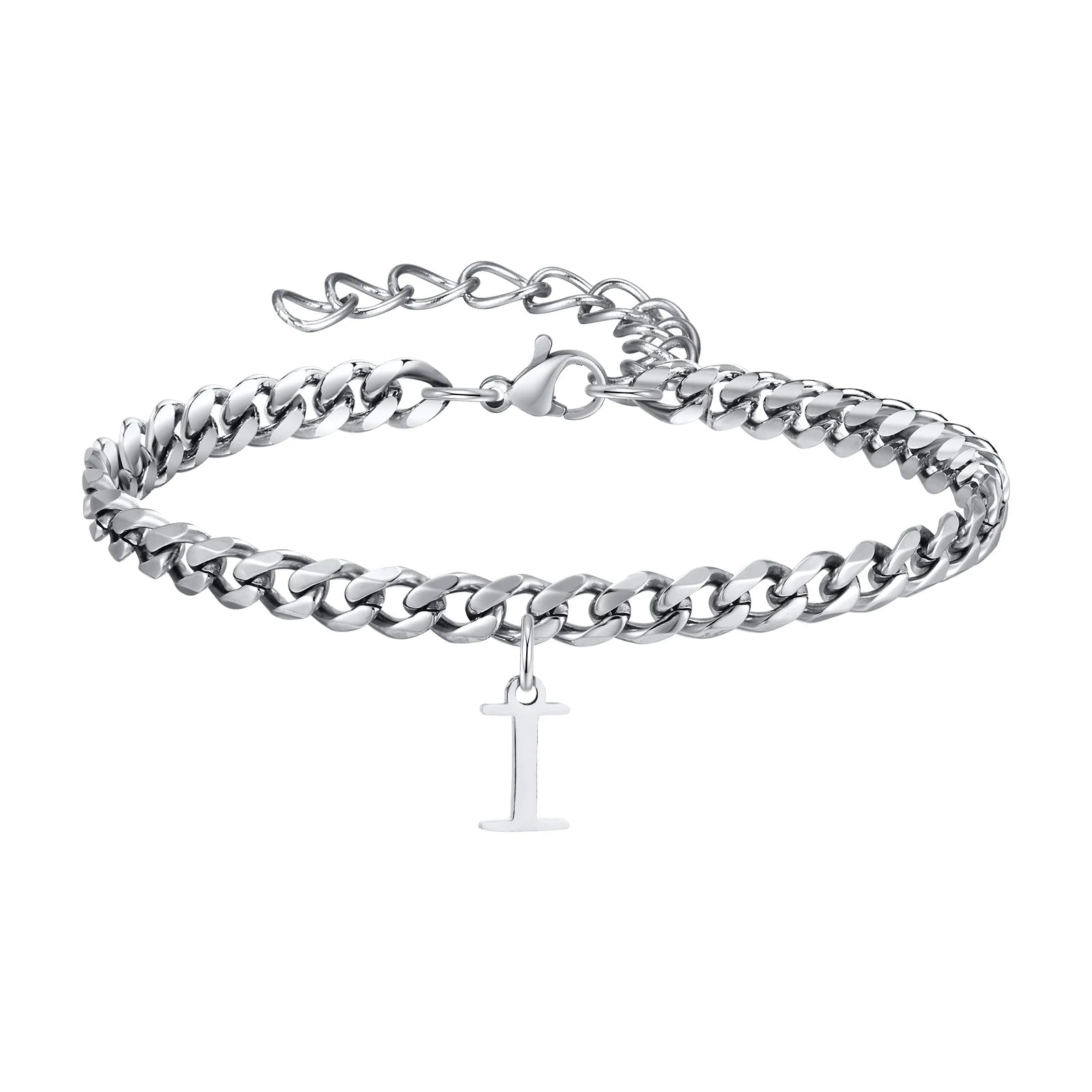 Chaîne de Cheville en Acier Pendentif Lettre