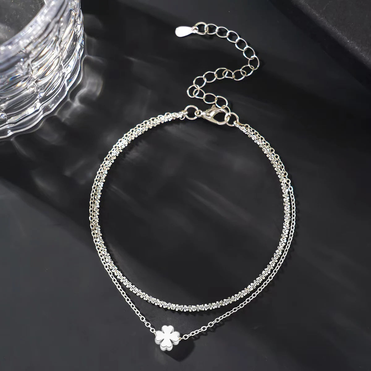 Chaîne de Cheville Cœur Argent 925 – Pendentif Délicat Femme