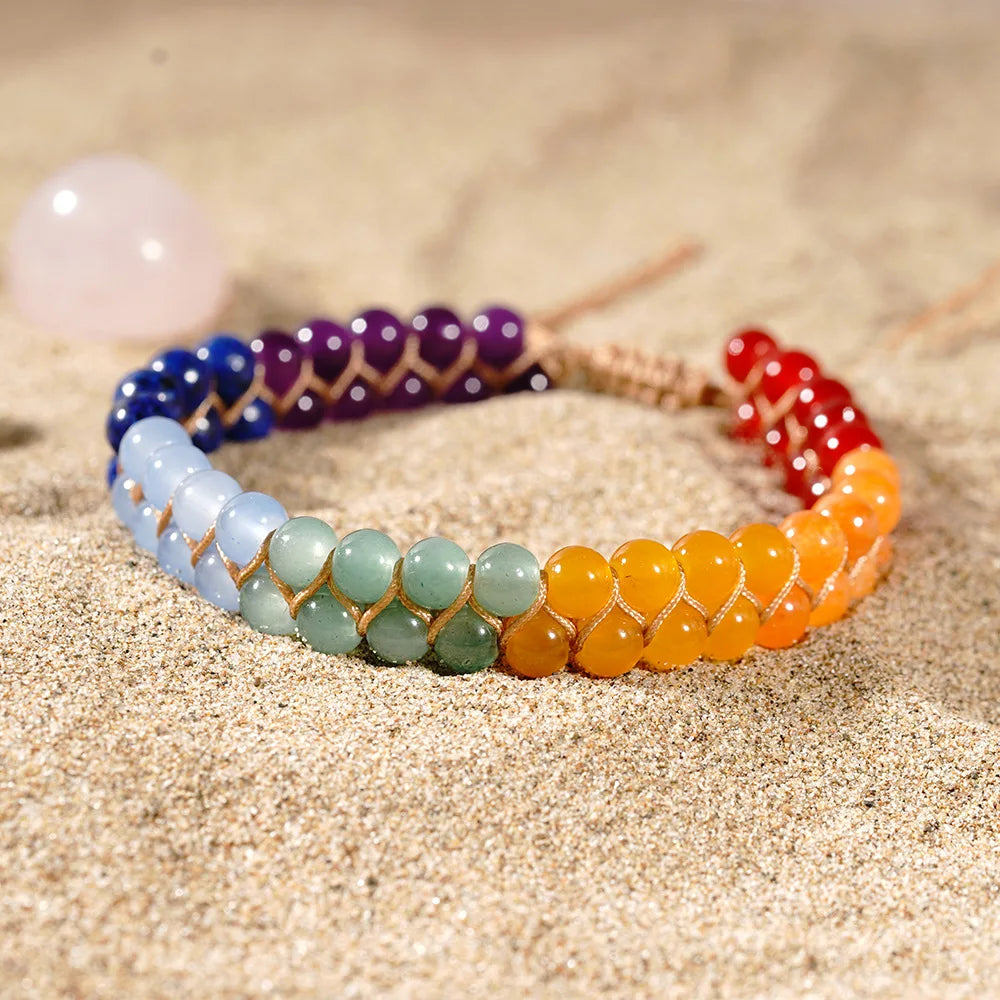 7 Chakra Beaded Ankle Bracelet