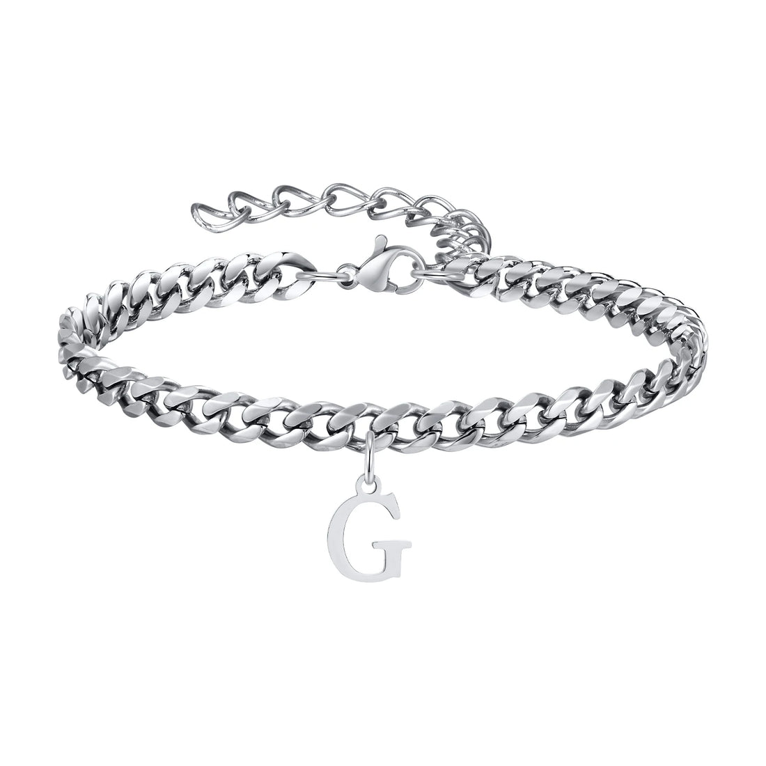 Chaîne de Cheville en Acier Pendentif Lettre