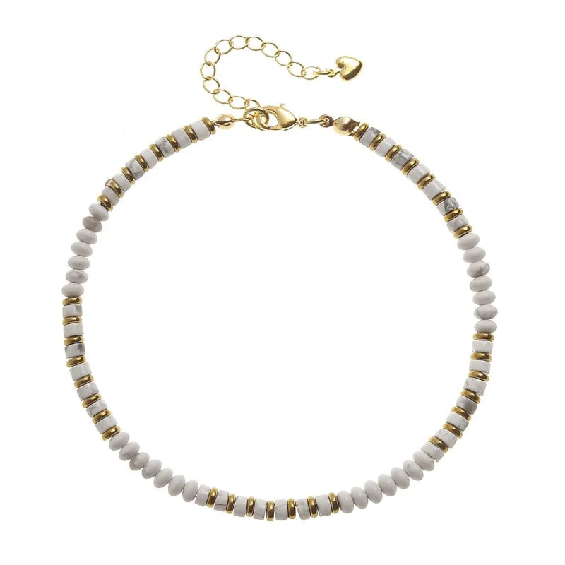 Bracelet de Cheville en Perles Multicolores