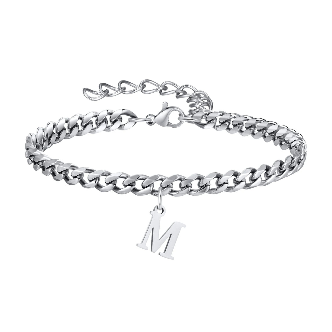 Chaîne de Cheville en Acier Pendentif Lettre