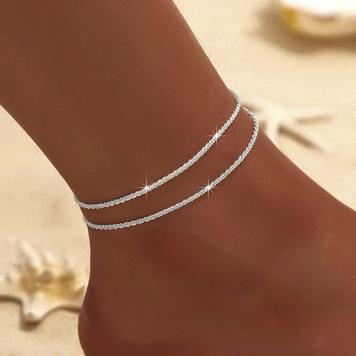 Gold Ankle Chain Light and Refined