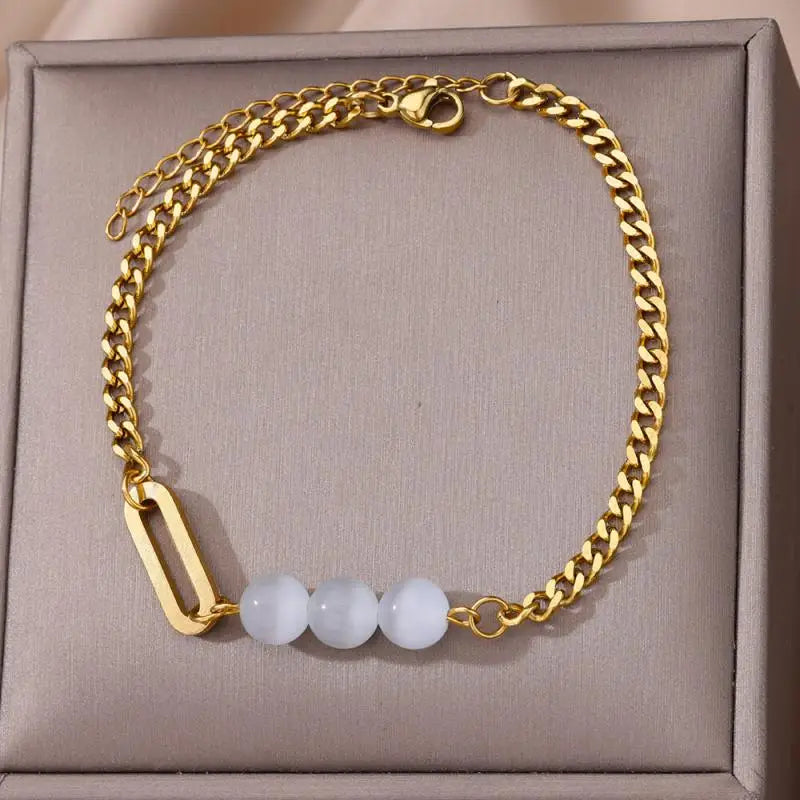 Chaîne de Cheville Dorée avec Croix et Pierres Zirconium