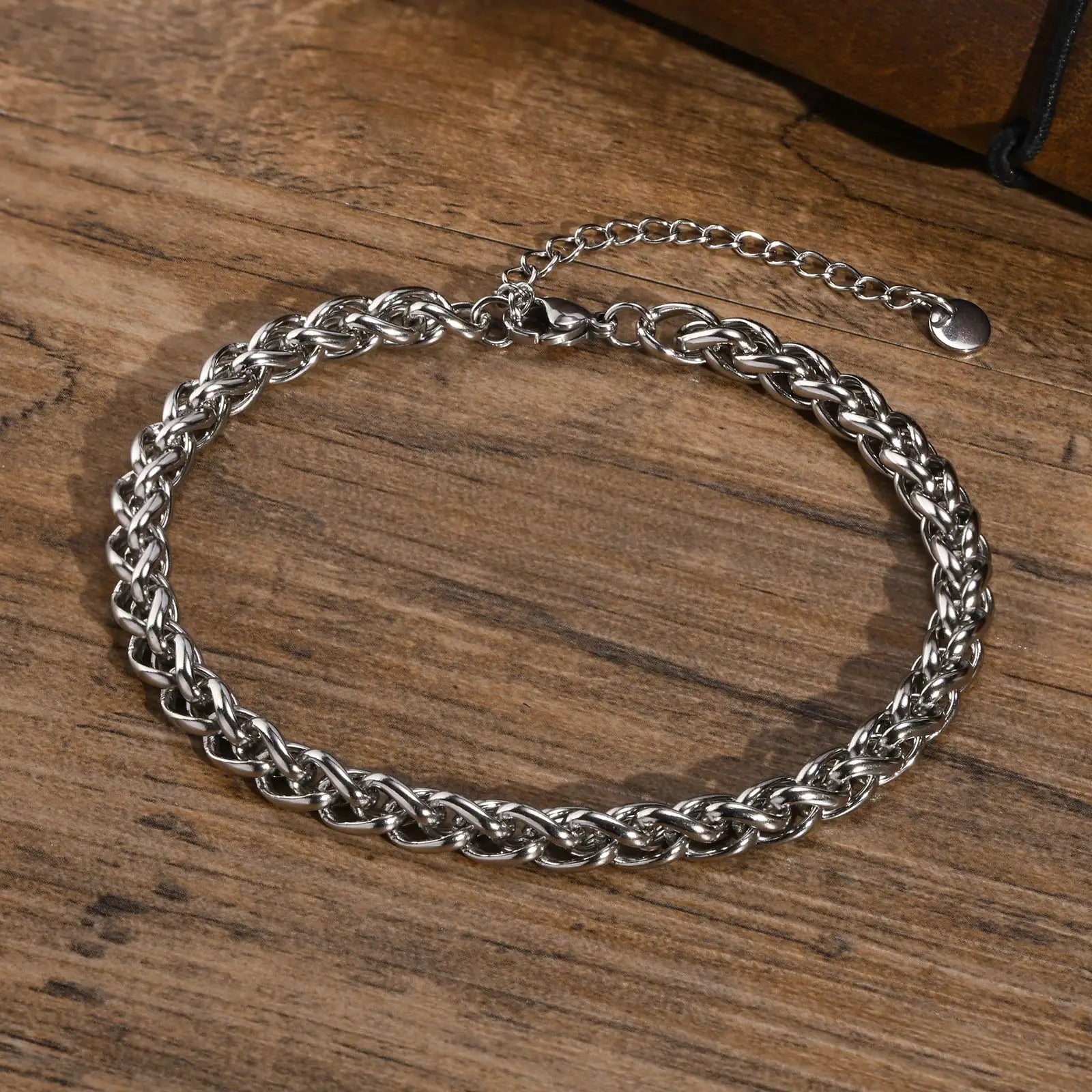 Bracelet de Cheville pour Homme Chaîne Argenté