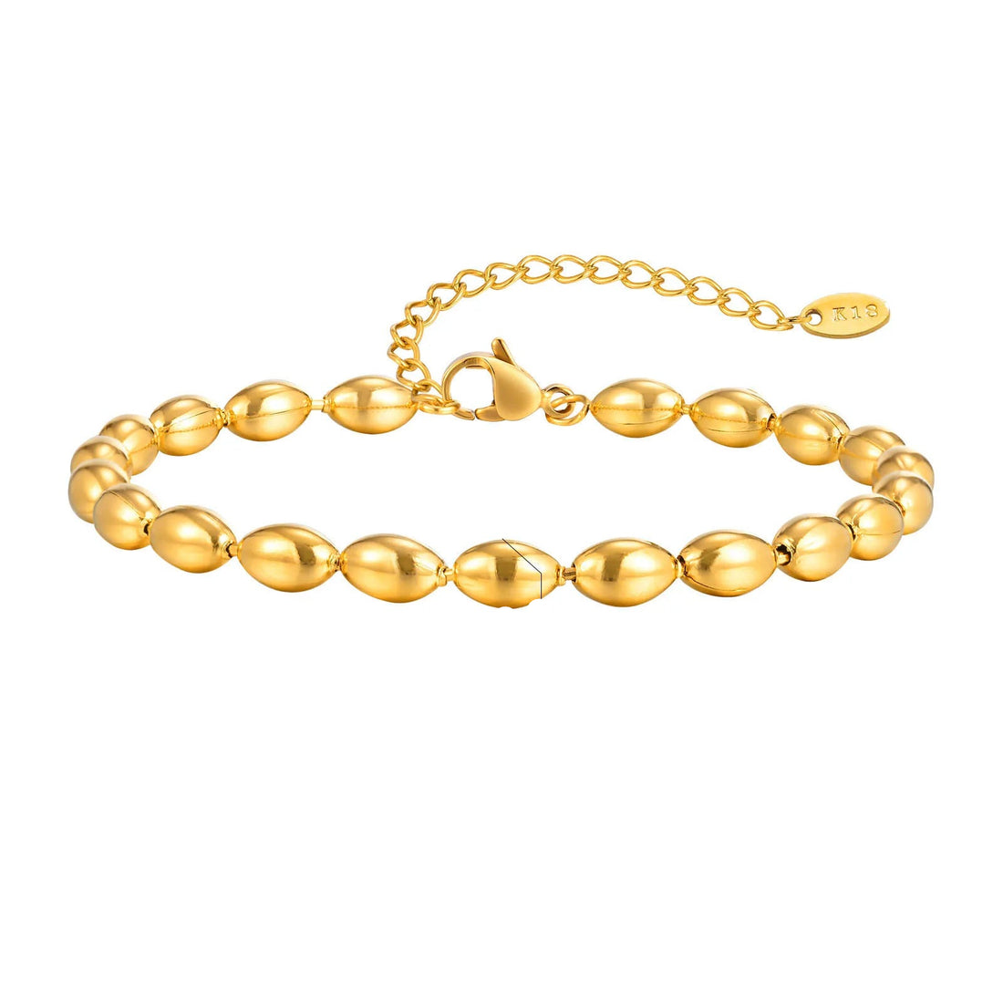 Bracelet de Cheville Doré en Perles