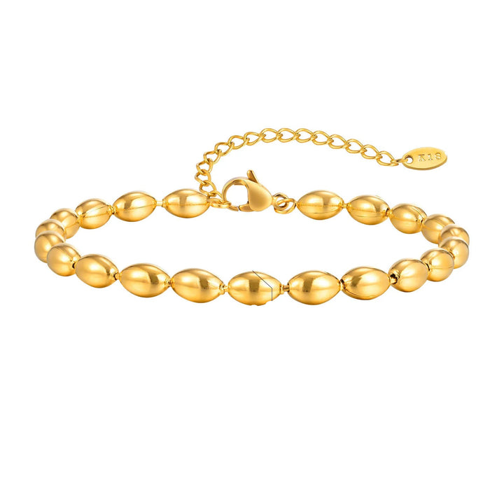 Bracelet de Cheville Doré en Perles