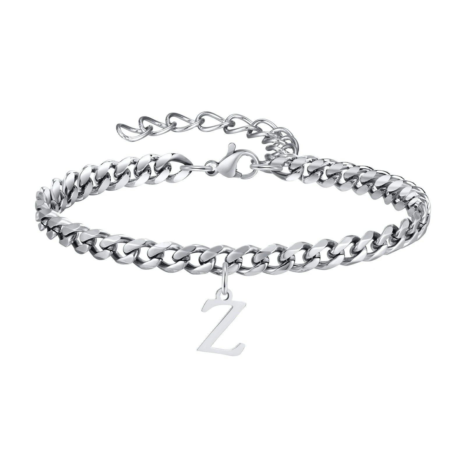 Chaîne de Cheville en Acier Pendentif Lettre