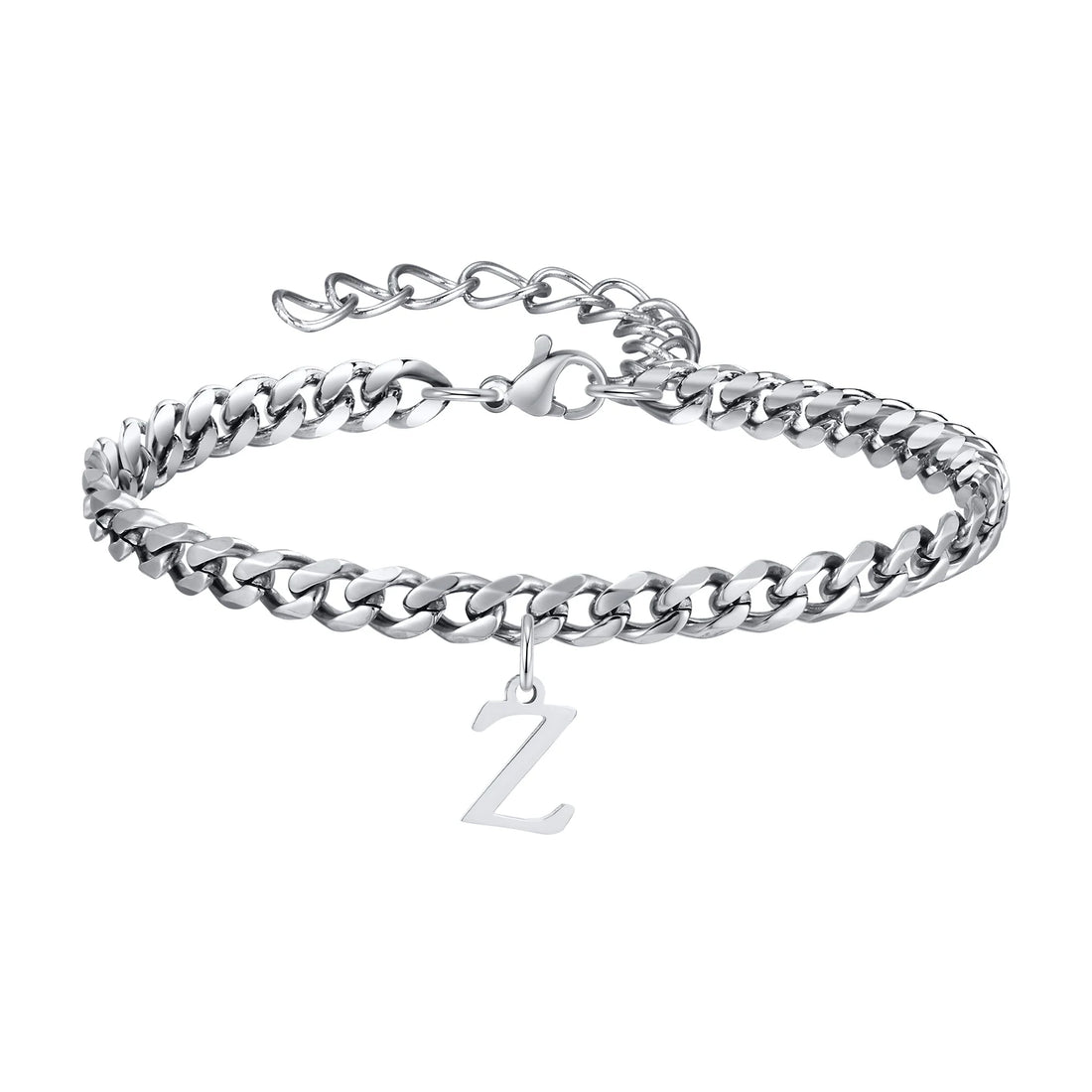 Chaîne de Cheville en Acier Pendentif Lettre