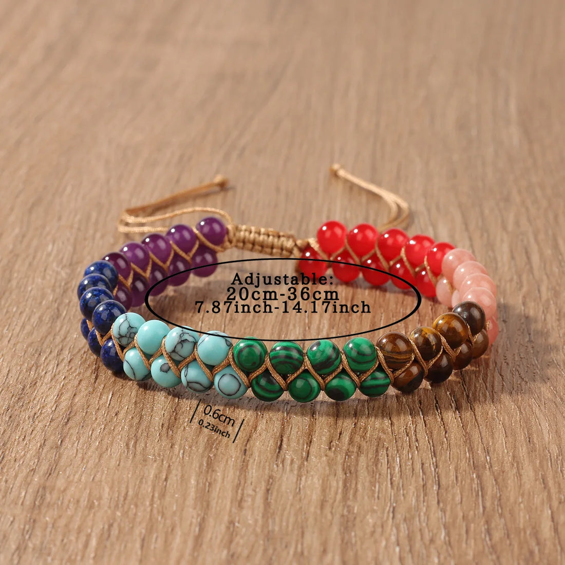 7 Chakra Beaded Ankle Bracelet