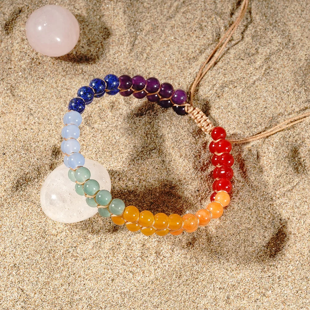 7 Chakra Beaded Ankle Bracelet