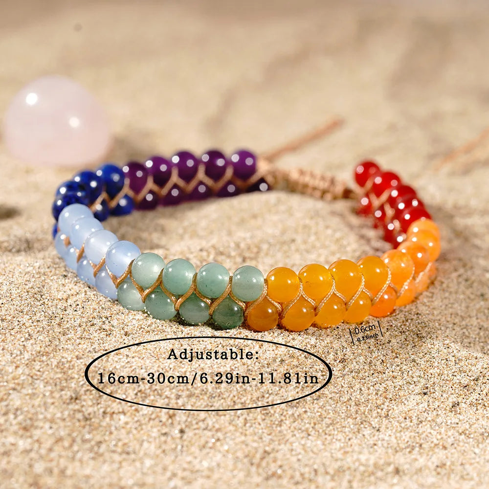 7 Chakra Beaded Ankle Bracelet